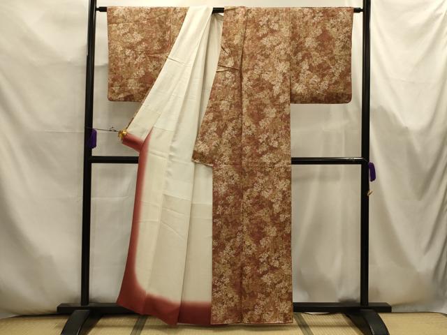 平和屋着物■上質な小紋　樹林文　正絹　逸品　AABK5683sx