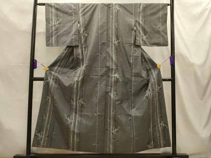 平和屋着物■本場大島紬　7マルキ　笹竹文　正絹　逸品　AABK5684sx
