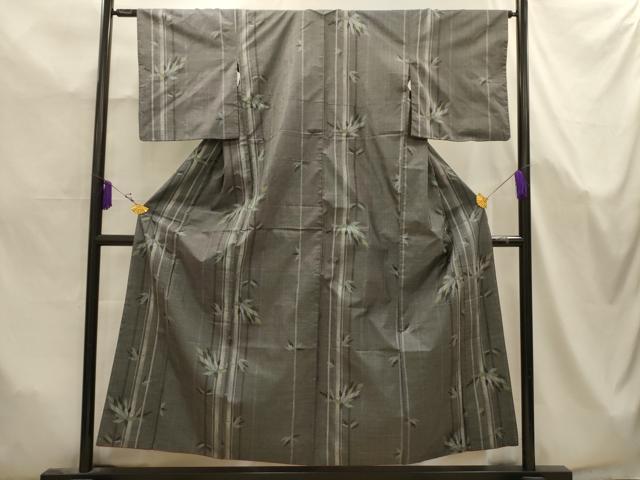 平和屋着物■本場大島紬　7マルキ　笹竹文　正絹　逸品　AABK5684sx