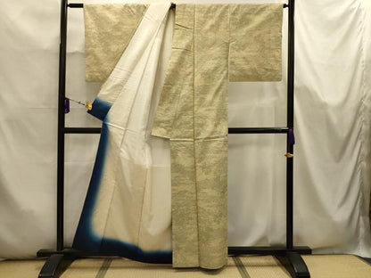 平和屋着物■上質な紬　流水花文　正絹　逸品　AABK5686sx