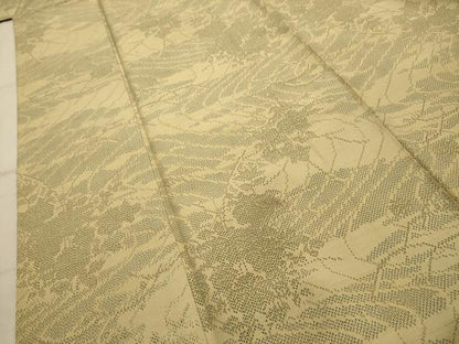 平和屋着物■上質な紬　流水花文　正絹　逸品　AABK5686sx