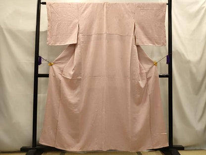 平和屋着物■上質な色無地　流水地紋　洗柿色　正絹　逸品　AABK5701sx
