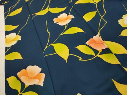 平和屋着物■上質な小紋　草花文　正絹　逸品　AABK5710sx