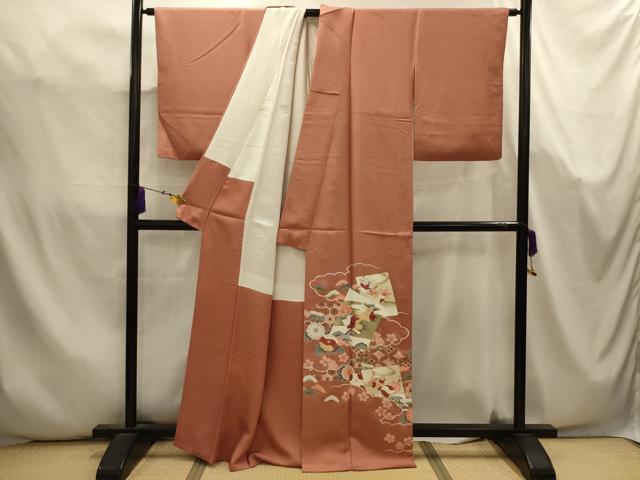 平和屋着物■豪華色留袖　刺繍　松竹梅色紙重ね吉祥花文　金彩　正絹　逸品　AABK5711sx