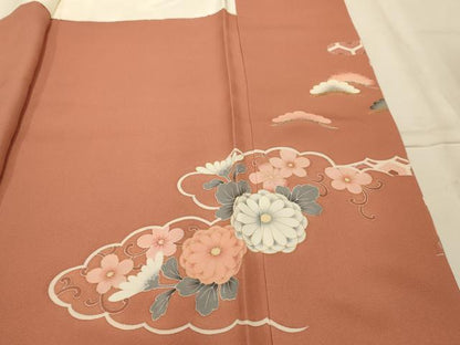 平和屋着物■豪華色留袖　刺繍　松竹梅色紙重ね吉祥花文　金彩　正絹　逸品　AABK5711sx
