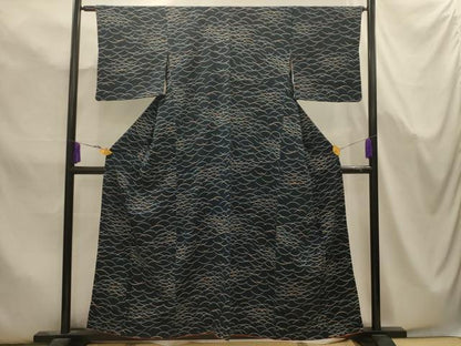 平和屋着物■上質な小紋　芝文　正絹　逸品　AABK5713sx