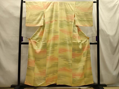 平和屋着物■上質な小紋　霞文　暈し染め　正絹　逸品　AABK5715sx
