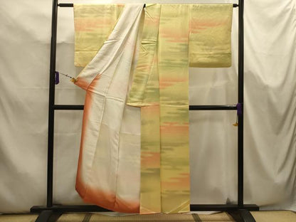 平和屋着物■上質な小紋　霞文　暈し染め　正絹　逸品　AABK5715sx