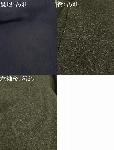 平和屋着物■男性　小紋　アンサンブル　霞文　正絹　逸品　AABK5717sx