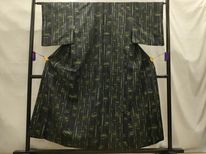 平和屋着物■上質な紬　笹竹間道　正絹　逸品　AABK5718sx