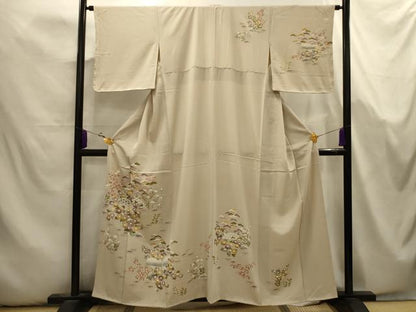 平和屋着物■訪問着　松竹梅　花籬文　金彩　正絹　逸品　AABK5725sx