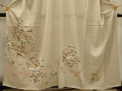 平和屋着物■訪問着　松竹梅　花籬文　金彩　正絹　逸品　AABK5725sx