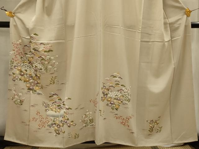 平和屋着物■訪問着　松竹梅　花籬文　金彩　正絹　逸品　AABK5725sx