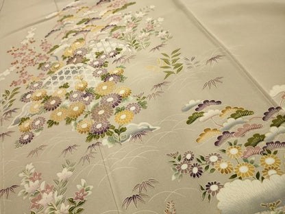 平和屋着物■訪問着　松竹梅　花籬文　金彩　正絹　逸品　AABK5725sx