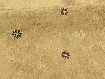 平和屋着物■上質な小紋　舞花文　暈し染め　金彩　正絹　逸品　AABK5727sx