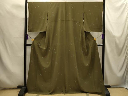 平和屋着物■上質な小紋　花蝶文　正絹　逸品　AABK5730sx