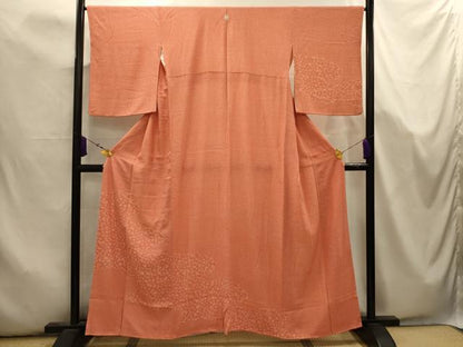 平和屋着物■江戸小紋　訪問着　雲取り花文　正絹　逸品　AABK5733sx