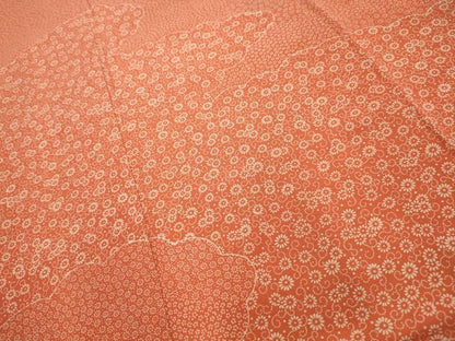 平和屋着物■江戸小紋　訪問着　雲取り花文　正絹　逸品　AABK5733sx