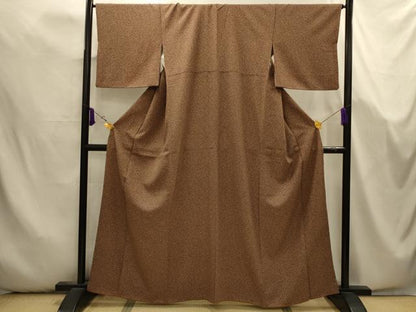 平和屋着物■上質な小紋　散らし文様　正絹　逸品　AABK5736sx