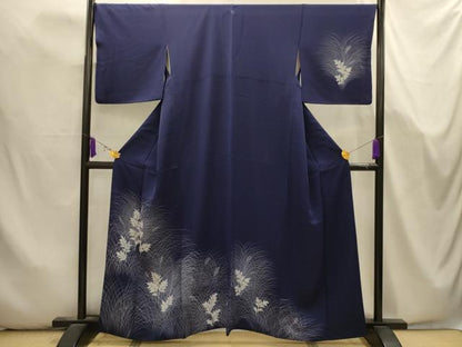 平和屋着物■訪問着　刺繍　草花文　正絹　逸品　AABK5740sx