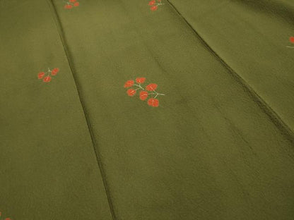 平和屋着物■上質な小紋　絞り　舞花文　正絹　逸品　AABK5742sx