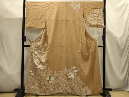 平和屋着物■訪問着　松竹梅松皮菱文　金彩　正絹　逸品　AABK5743sx