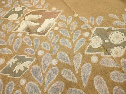 平和屋着物■訪問着　松竹梅松皮菱文　金彩　正絹　逸品　AABK5743sx