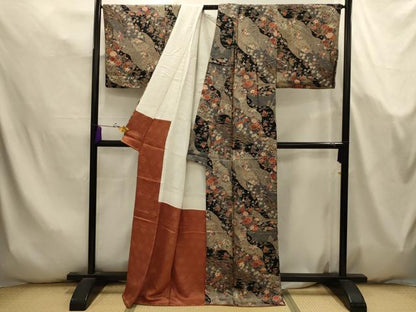 平和屋着物■上質な小紋　道長吉祥花文　金彩　正絹　逸品　AABK5749sx