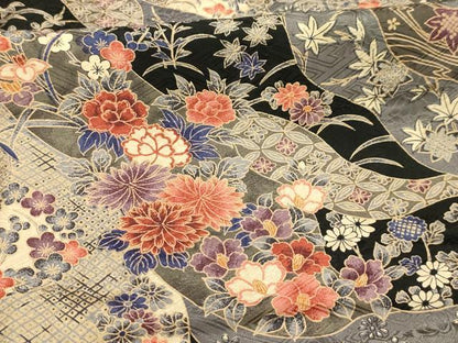 平和屋着物■上質な小紋　道長吉祥花文　金彩　正絹　逸品　AABK5749sx