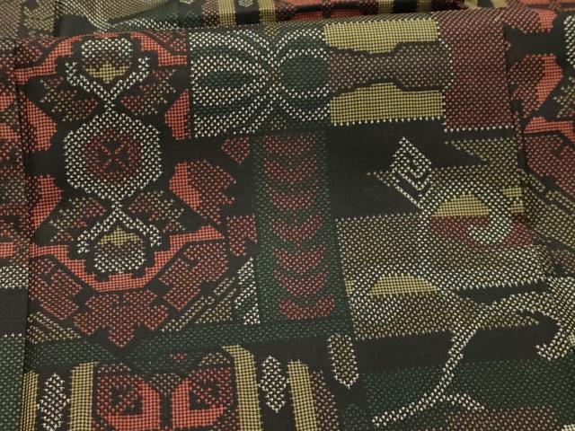 平和屋着物■本場大島紬　7マルキ　花唐草文　正絹　逸品　AABK5764sx