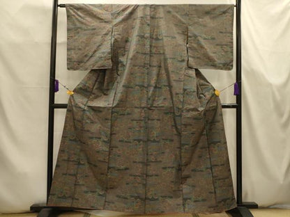 平和屋着物■本場大島紬　花籬文　正絹　逸品　AABK5765sx