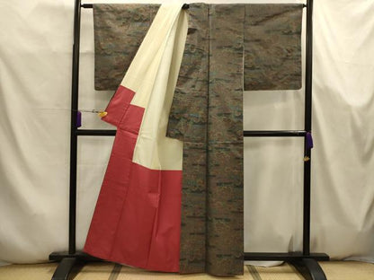 平和屋着物■本場大島紬　花籬文　正絹　逸品　AABK5765sx