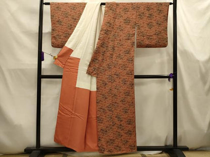 平和屋着物■上質な小紋　型染め　菊尽くし　正絹　逸品　AABK5779sx