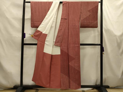 平和屋着物■訪問着　縞　正絹　逸品　AABK5790sx