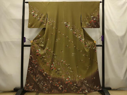 平和屋着物■訪問着　吉祥花文　暈し染め　正絹　逸品　AABK5791sx