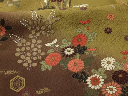 平和屋着物■訪問着　吉祥花文　暈し染め　正絹　逸品　AABK5791sx