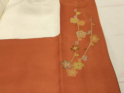 平和屋着物■訪問着　駒刺繍　扇面花宝づくし　暈し染め　金彩　正絹　逸品　AABK5794sx