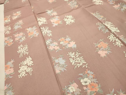 平和屋着物■上質な小紋　草花文　正絹　逸品　AABK5801sx