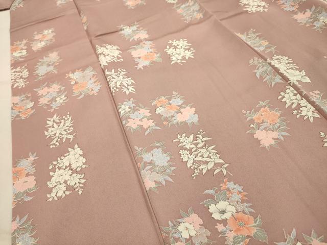 平和屋着物■上質な小紋　草花文　正絹　逸品　AABK5801sx