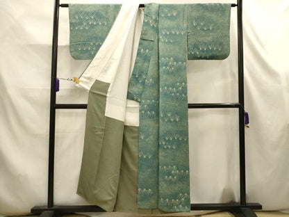 平和屋着物■上質な小紋　草木文　正絹　逸品　AABK5802sx