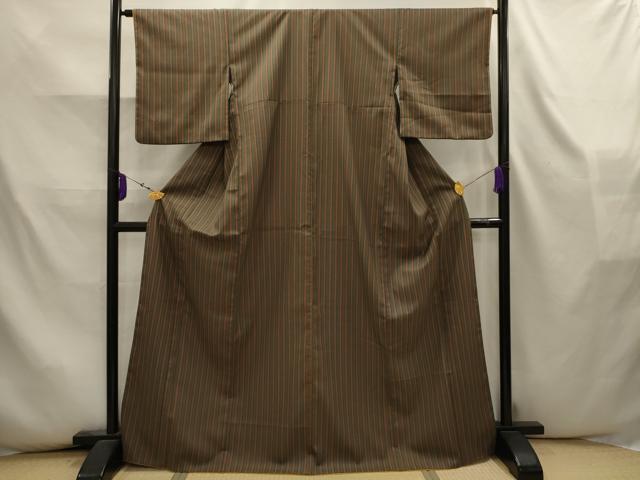 平和屋着物■小紋　間道　洗える着物　AABK5809sx