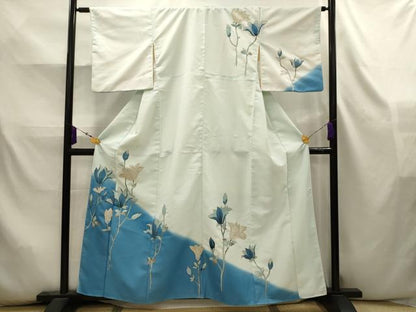 平和屋着物■訪問着　草花文　暈し染め　金彩　洗える着物　AABK5811sx