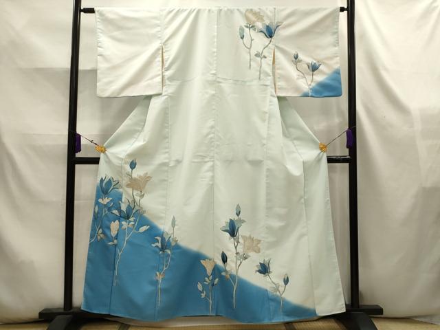 平和屋着物■訪問着　草花文　暈し染め　金彩　洗える着物　AABK5811sx