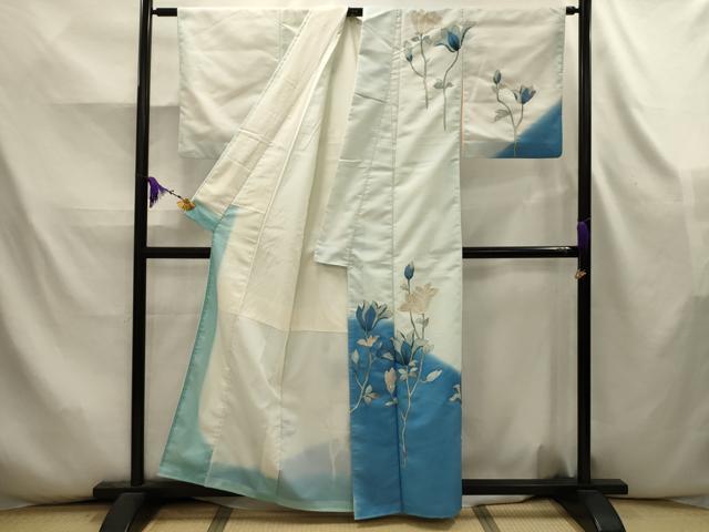 平和屋着物■訪問着　草花文　暈し染め　金彩　洗える着物　AABK5811sx