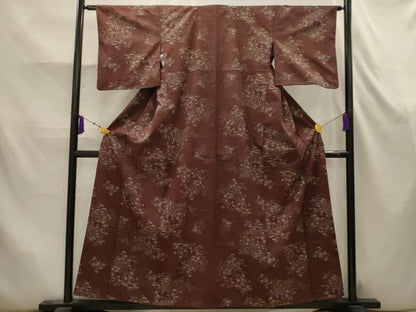平和屋着物■紬　風景文　洗える着物　AABK5814sx
