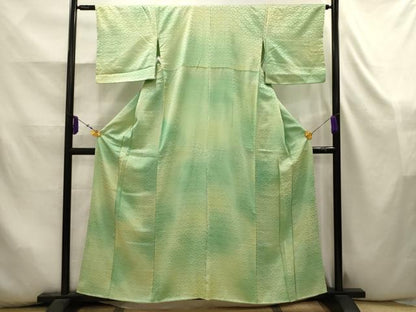 平和屋着物■上質な小紋　青海波　暈し染め　正絹　逸品　AABK5816sx