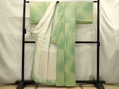 平和屋着物■上質な小紋　青海波　暈し染め　正絹　逸品　AABK5816sx