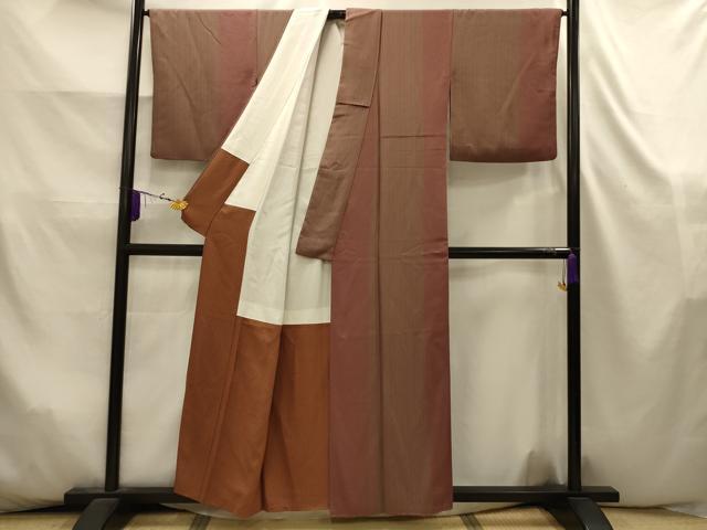 平和屋着物■上質な小紋　花間道　正絹　逸品　AABK5818sx
