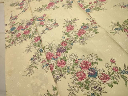 平和屋着物■上質な小紋　草花文　正絹　逸品　AABK5819sx