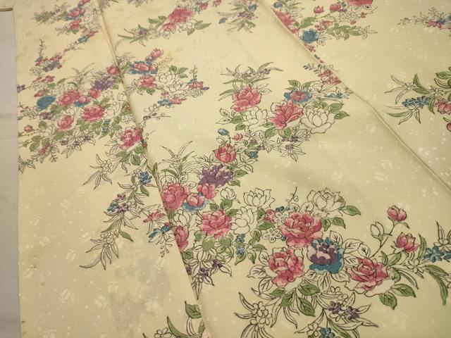 平和屋着物■上質な小紋　草花文　正絹　逸品　AABK5819sx
